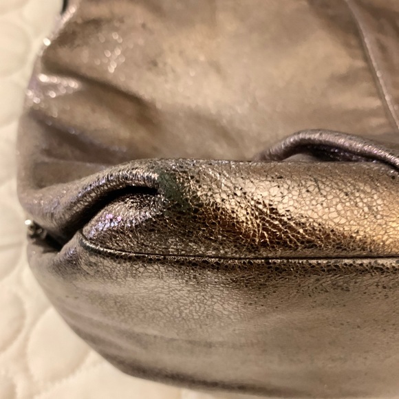 SOLD. Beautiful Coach Leather Metallic Hobo and wallet - Picture 11 of 14